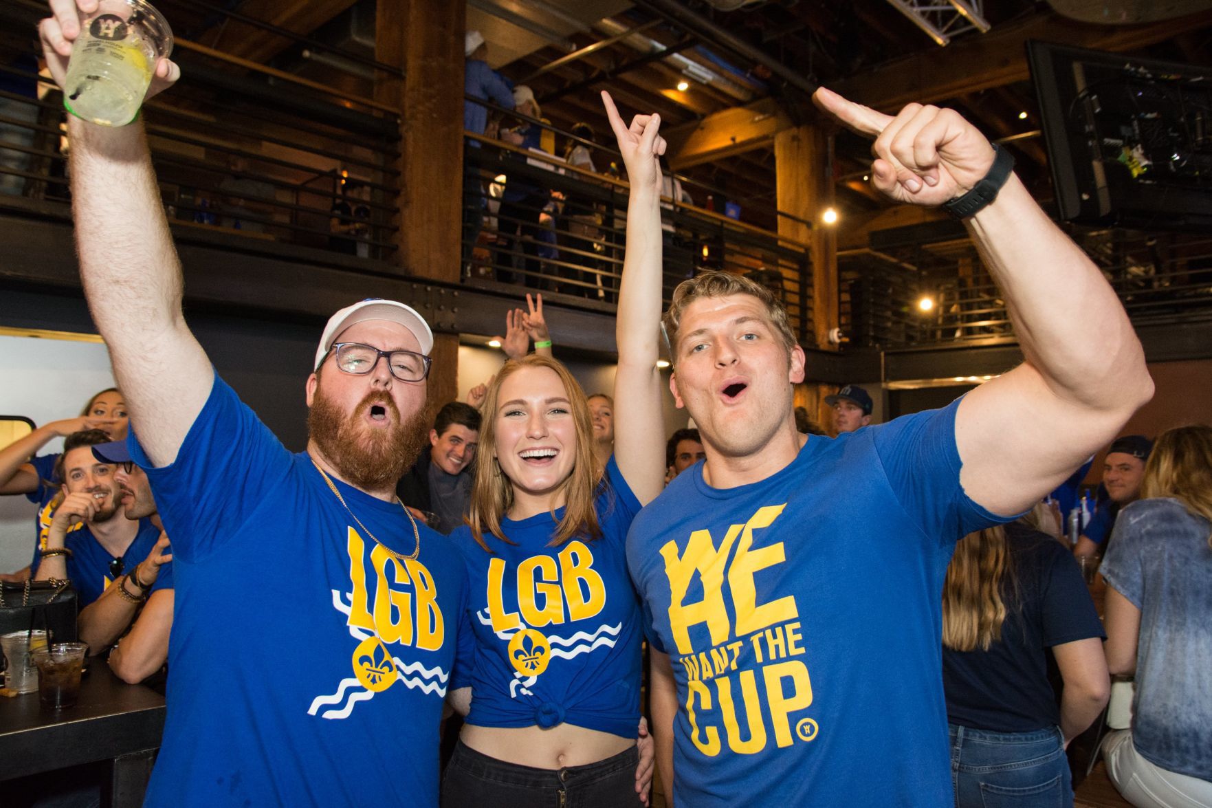 Blues Fans at Wheelhouse during Stanley Cup Final Game 7. Spons